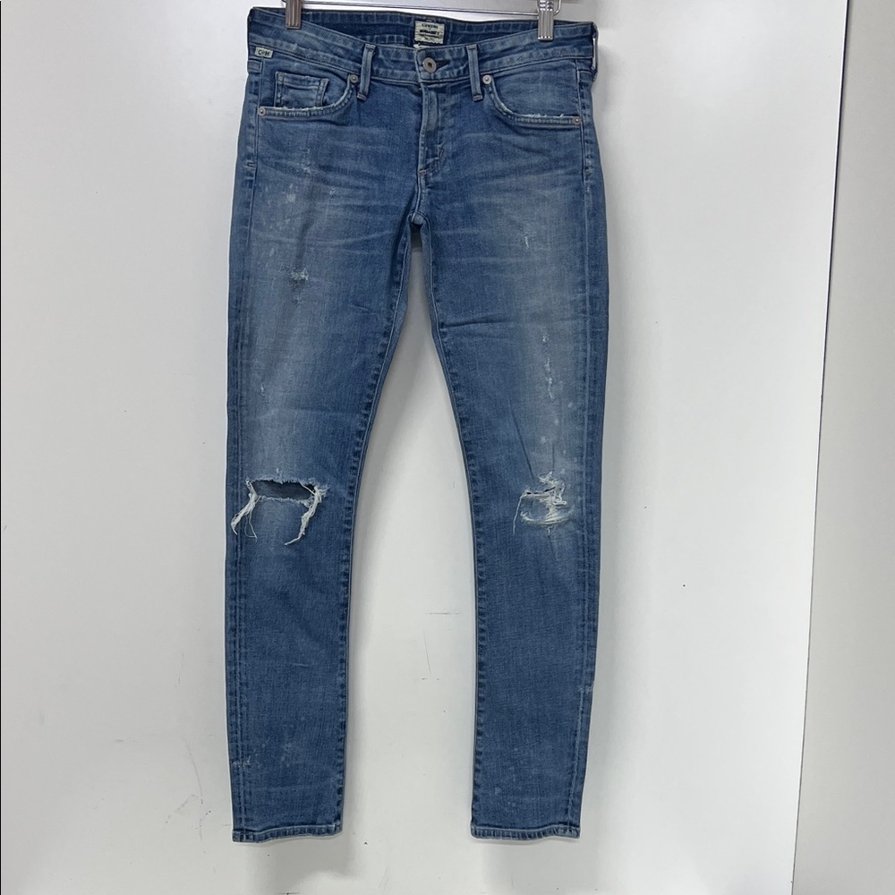 Citizens of Humanity Premium Vintage Skinny Jeans, Size 28, Distressed